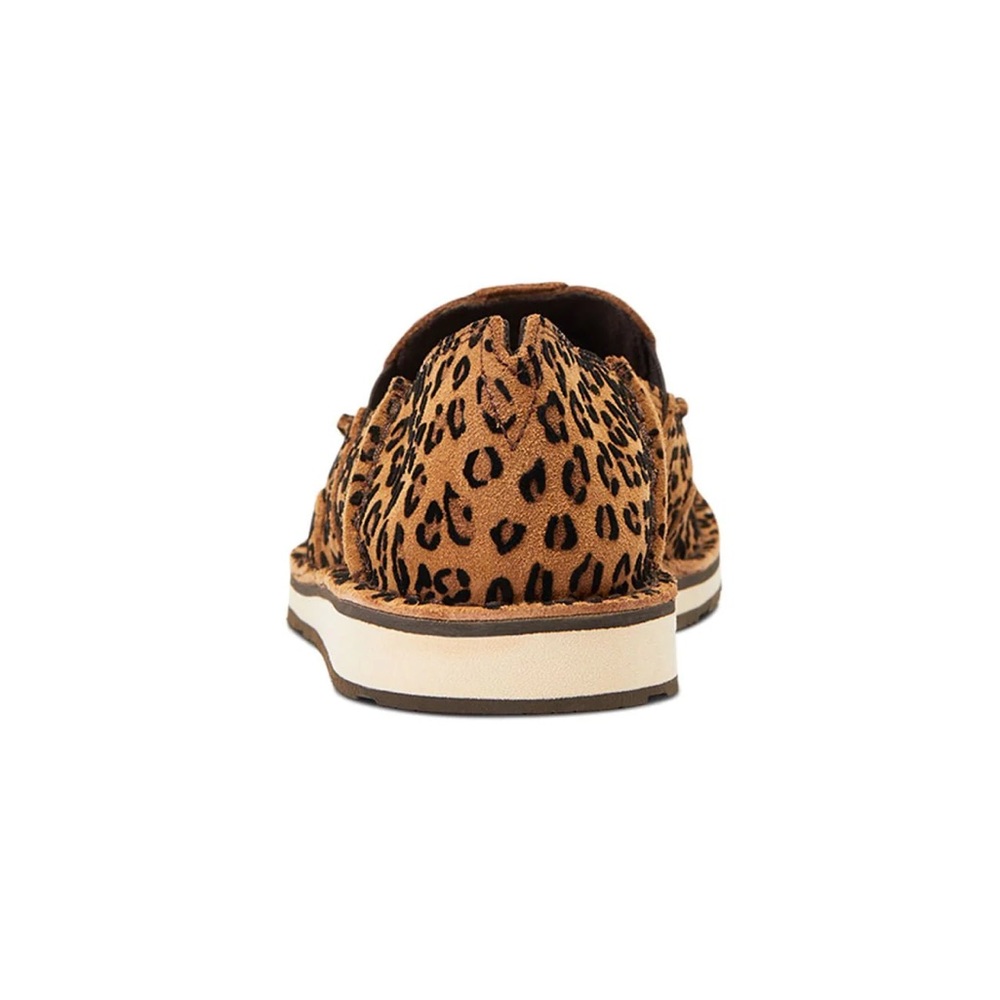 ARIAT WOMENS 7 LEOPARD VAMP CASUAL SLIP-ON BOAT SHOE LOAFER- MOC TOE- Cheetah - Picture 5 of 8